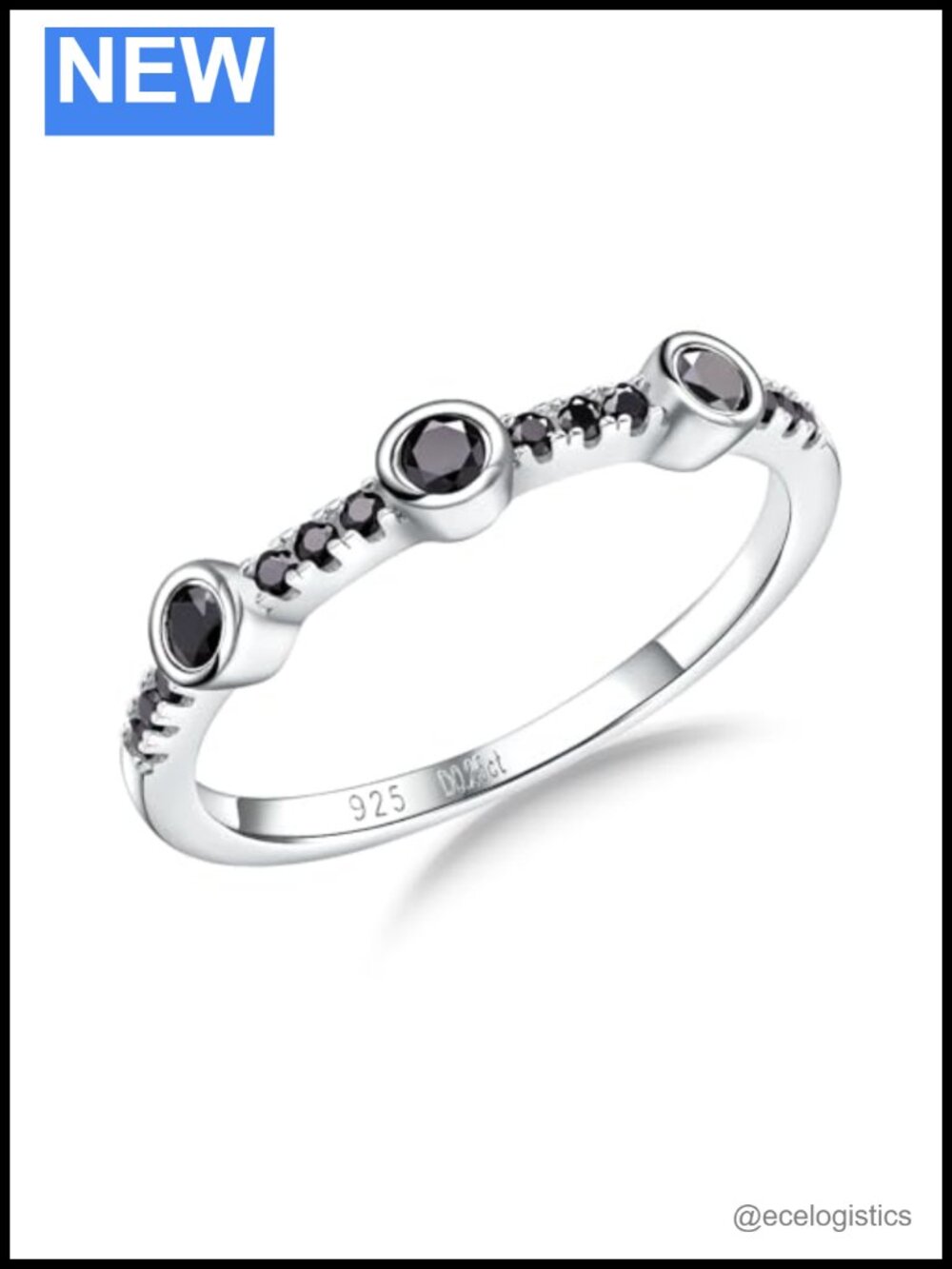 Sterling Silver Moissanite Wedding Band Stackable Half Eternity Ring